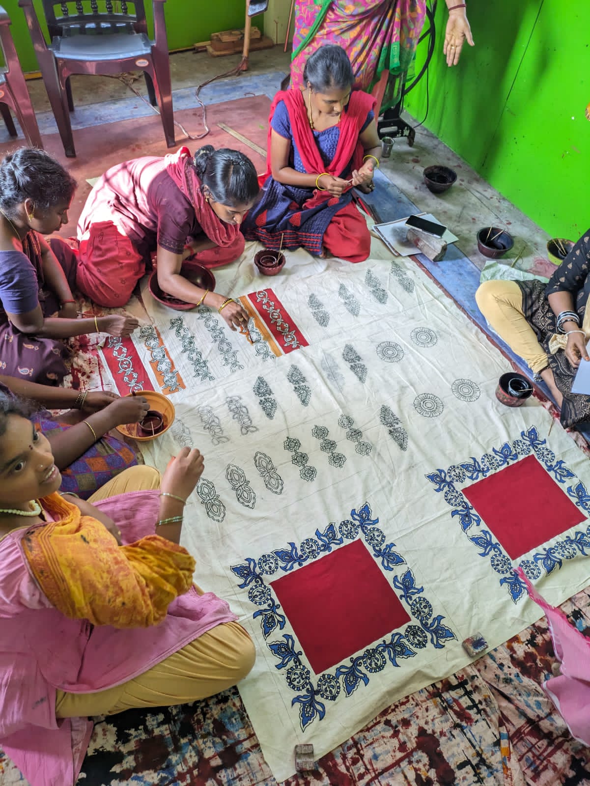 Traditional Kalamkari creation process